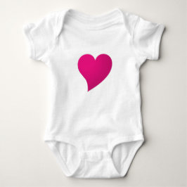 Big shock rosa fuchsia Heart, Kärlek, vit T Shirt