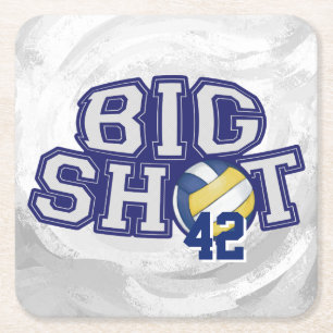 Big Shot Volleyball Underlägg Papper Kvadrat