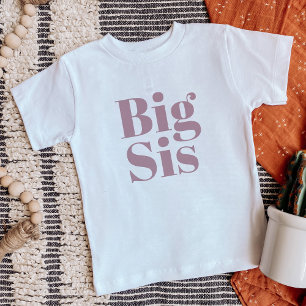 BIG SIS Kids Sibling Matchande Familj Mauve T Shirt