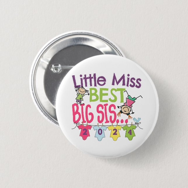 Big Sister 2024 - Little Miss Best Big Syrran Knapp (Framsida & baksida)