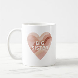Big Sister Abstract Heart Sticker – Sibling Gift Kaffemugg