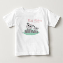 Big sister adjustable name with cute bear