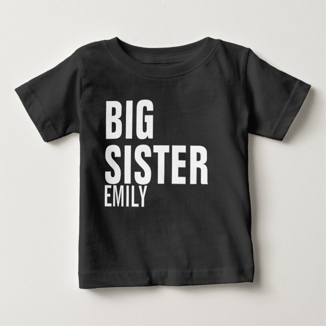 Big Sister Anpassningsbar Småbarn Sweatshirt Tee Shirt (Framsida)