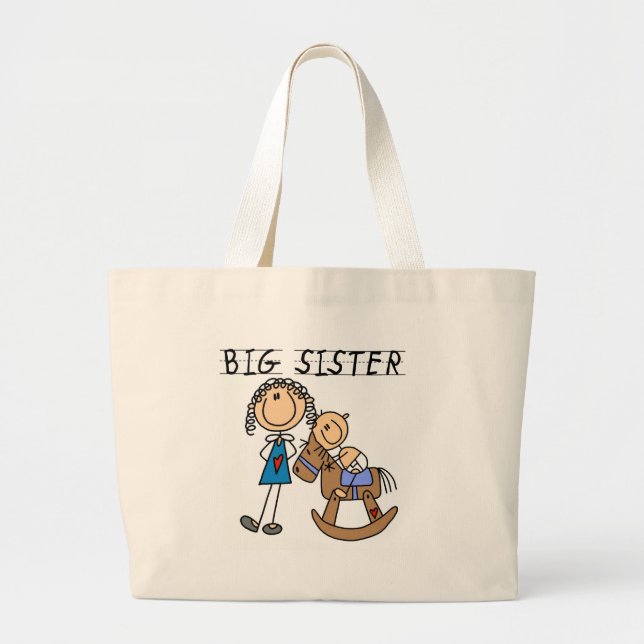 Big Sister Baby Brother T-shirts och Gifts Jumbo Tygkasse (Framsidan)