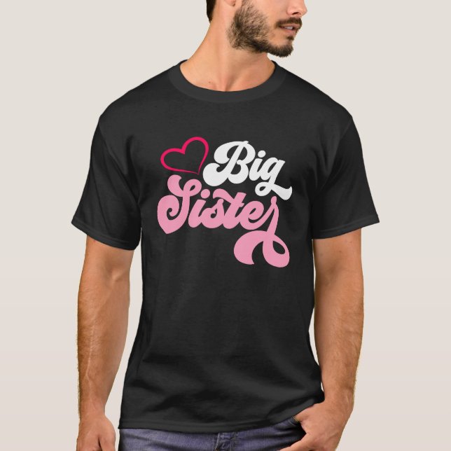 Big Sister Baby Pregnancy Announcement Family  1 T Shirt (Framsida)