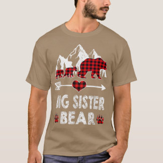 Big Sister Bear Shirt, Red Buffalo Play Big Siste T Shirt