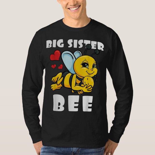 Big Sister Bee Älskare Matching Family Outfit Baby T Shirt (Framsida)