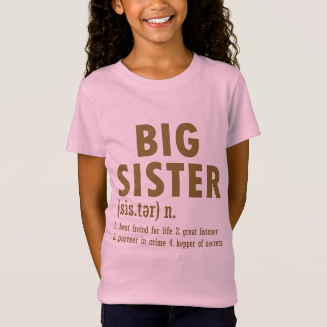 Big Sister betyder Big Sister Little Sister Pregna T Shirt (Framsida)