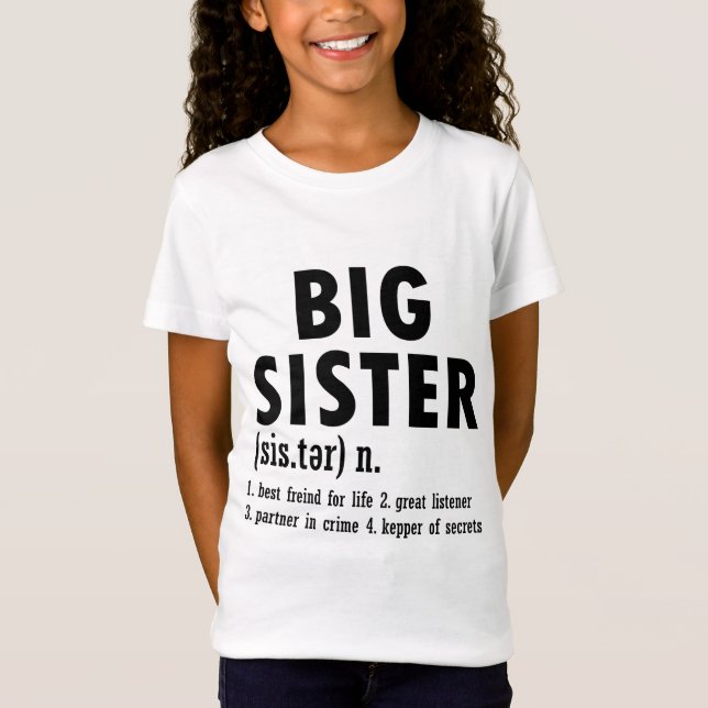 Big Sister betyder Big Sister Little Sister Pregna T Shirt (Framsida)