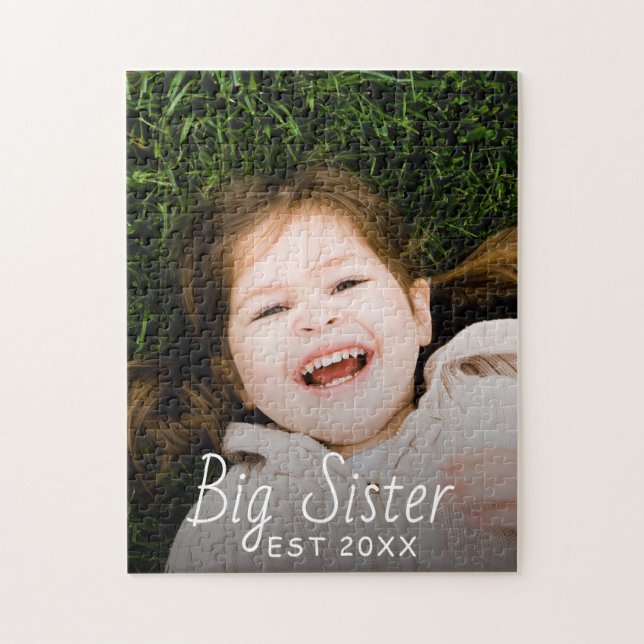 Big Sister Big Brother New Syskon Birth Photo Pussel (Vertikal)