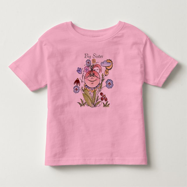 Big Sister Blomsterträdgård Fairy Tee Shirt (Framsida)