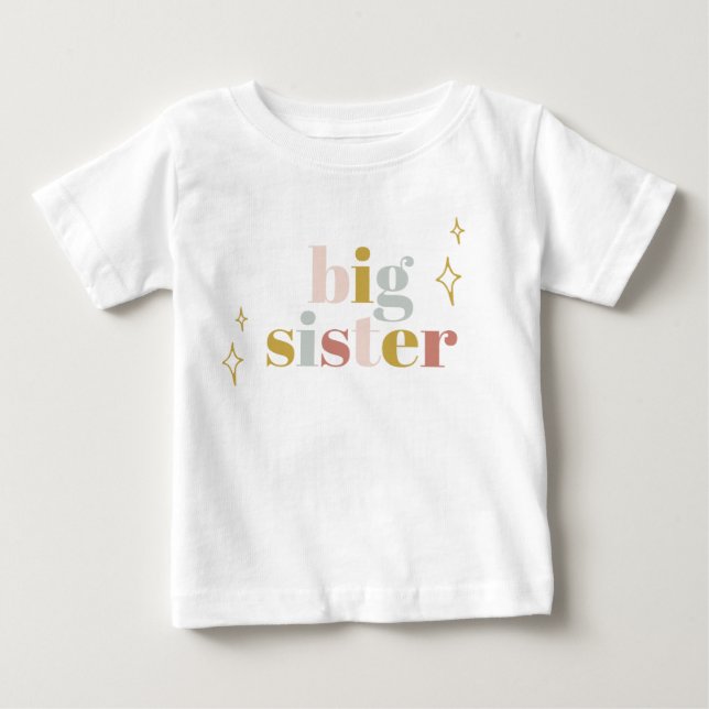 Big Sister Boho Rainbow Shirt T Shirt (Framsida)