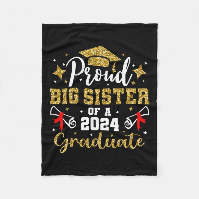 Big Sister Cl från 2024 Student, högre Studenten Fleecefilt (Framsidan)