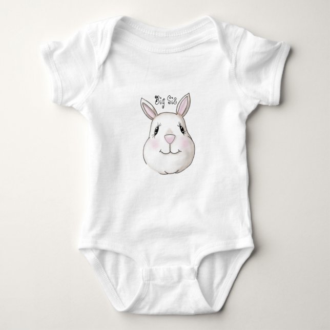 Big Sister Cute Bunny Rabbit Tee Shirt (Framsida)