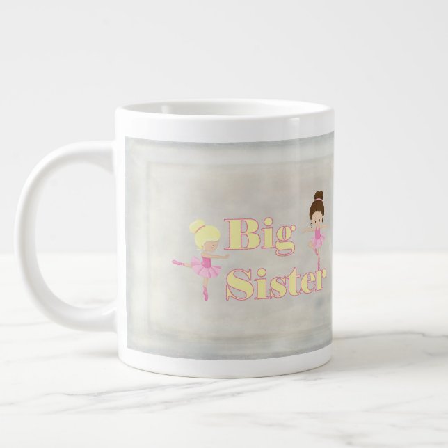 Big Sister Dancing Ballerina Syskon Jumbo Mugg (Vänster)