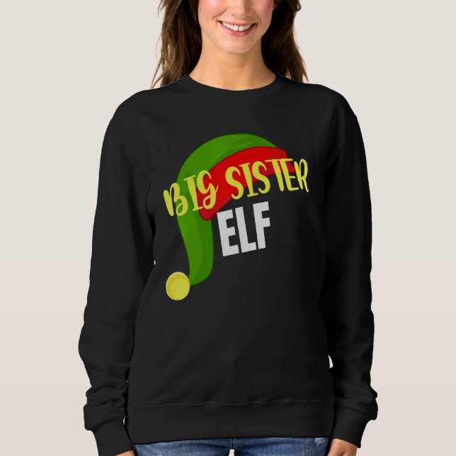 Big Sister Elf Matching Family Group - Jurspar T Shirt (Framsida)