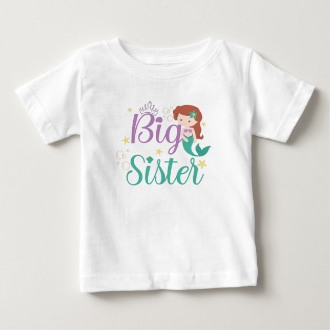 Big Sister Est 2022, Big Sister Sjöjungfru T Shirt (Framsida)