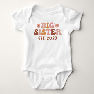 Big Sister EST.2023, New Big Sister, meddelande T Shirt