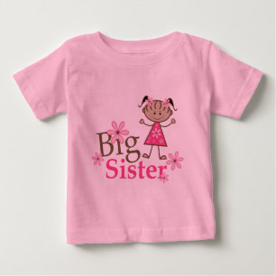 Big Sister Ethnic Stick figur Girl T Shirt