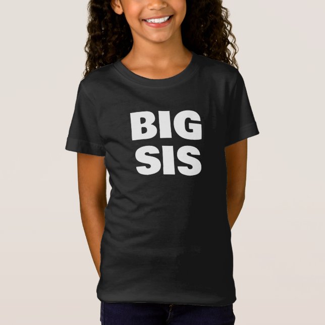 Big Sister Family Photoshoot Bold Lettered Tri-Bl T Shirt (Framsida)