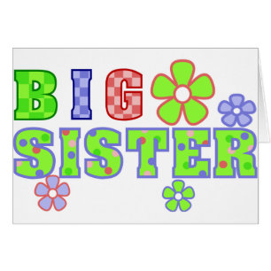 Big Sister Flowers Hälsningskort