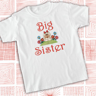Big Sister Fluffy White Puppy Hund Whimsical Tröja