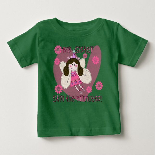 Big Sister fortfarande Princess Raglan T-shirt (Framsida)
