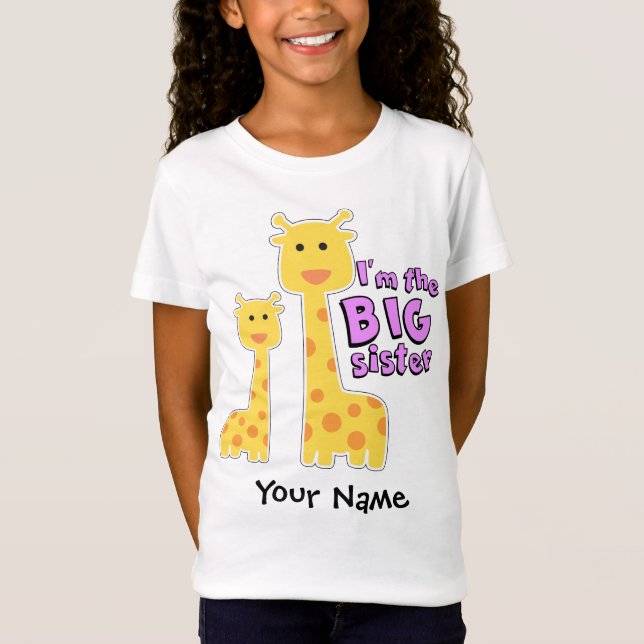 Big Sister Giraffe T Shirt (Framsida)