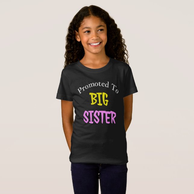 Big Sister - Girls Bra Jersey T-Shirt (Hel framsida)