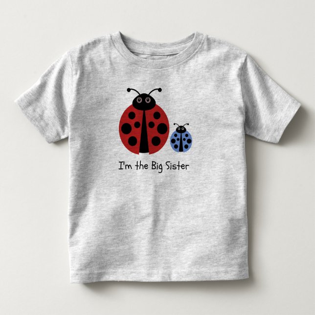 Big Sister Ladybird Shirt T Shirt (Framsida)