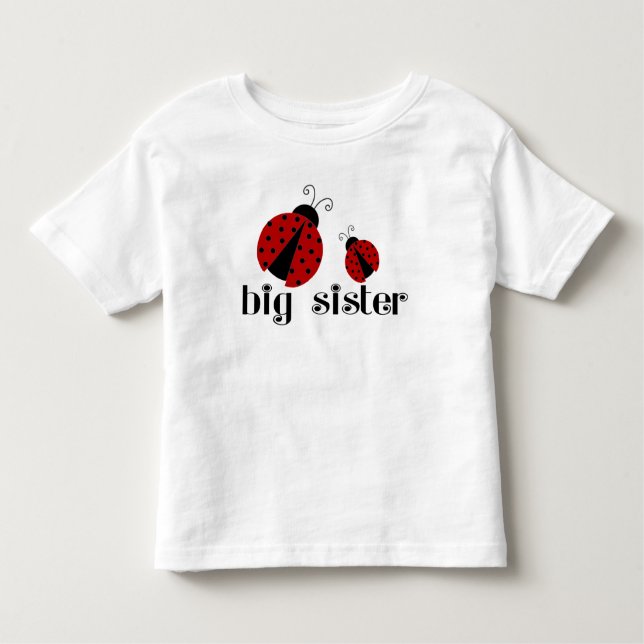 Big Sister Ladybug T Shirt (Framsida)