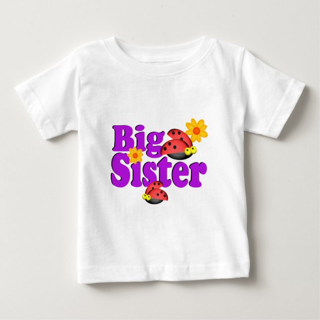 Big Sister Ladybug Tee Shirt (Framsida)