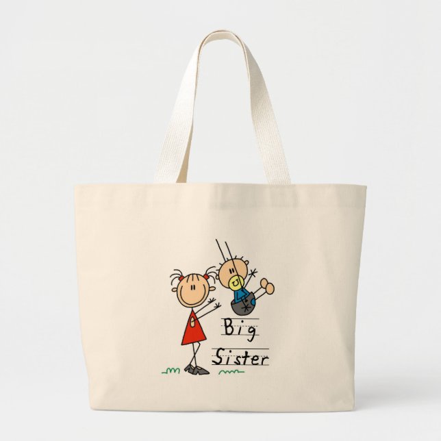 Big Sister Little Brother T-shirts och Gifts Jumbo Tygkasse (Framsidan)