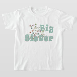 Big Sister Little Retro Flowers T-shirt