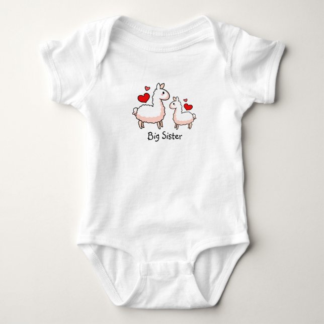 Big Sister Llama T-shirt (Framsida)