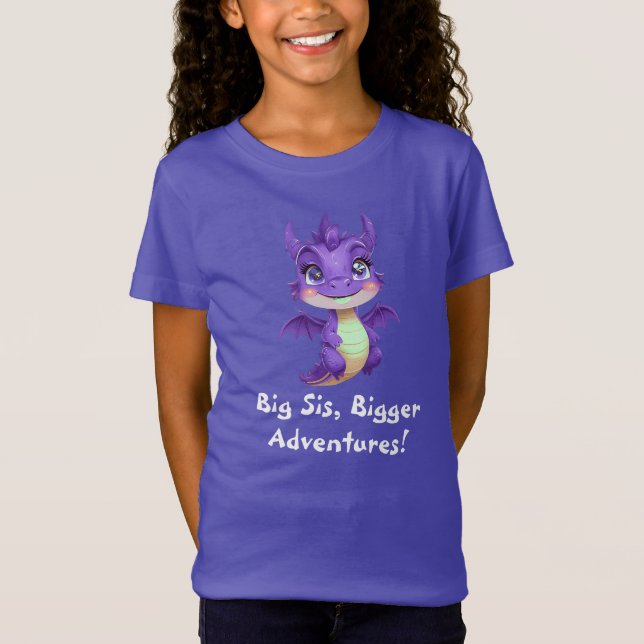 Big Sister Magic! Cute Dragon T-Shirt (Framsida)