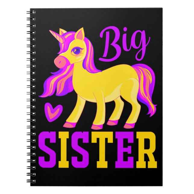 Big Sister Magic Unicorn Anteckningsbok (Framsidan)