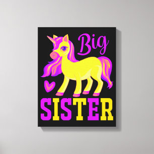Big Sister Magic Unicorn Canvastryck
