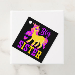 Big Sister Magic Unicorn Gåvor Etiketter