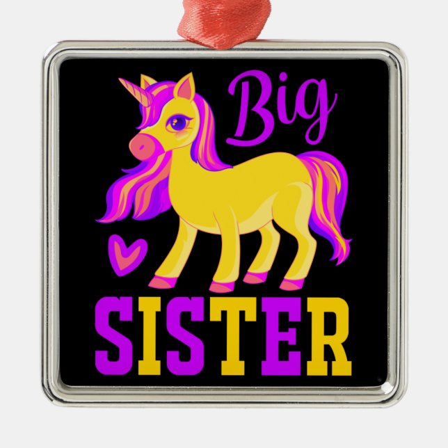 Big Sister Magic Unicorn Julgransprydnad Metall (Framsidan)
