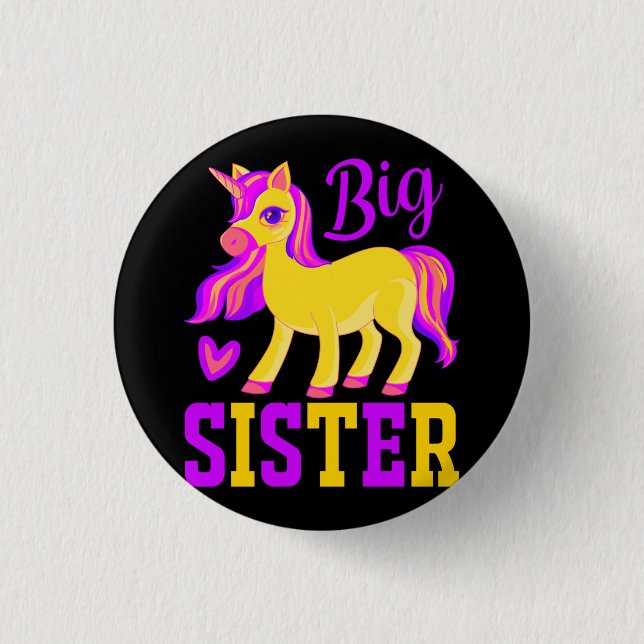 Big Sister Magic Unicorn Knapp (Framsida)