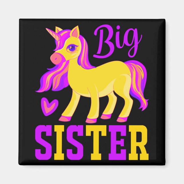Big Sister Magic Unicorn Magnet (Framsidan)
