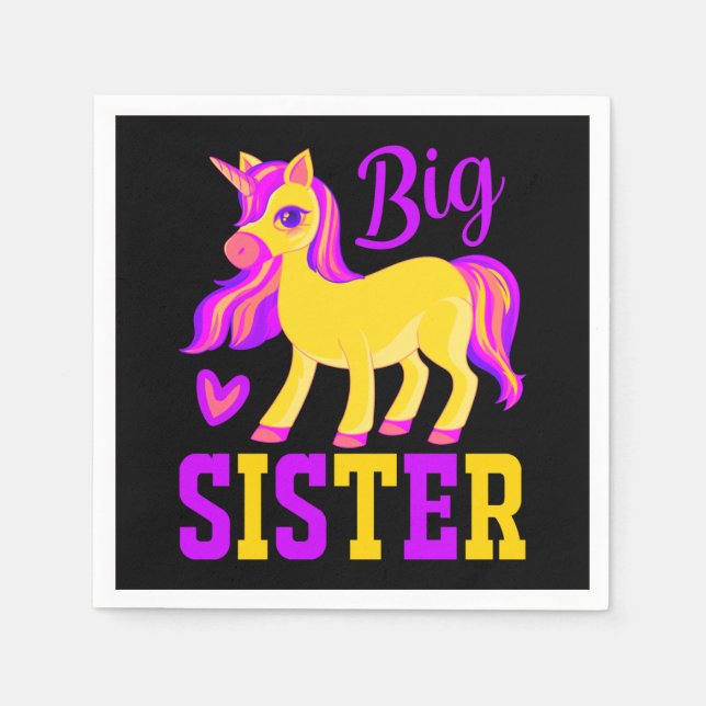 Big Sister Magic Unicorn Pappersservett (Framsidan)
