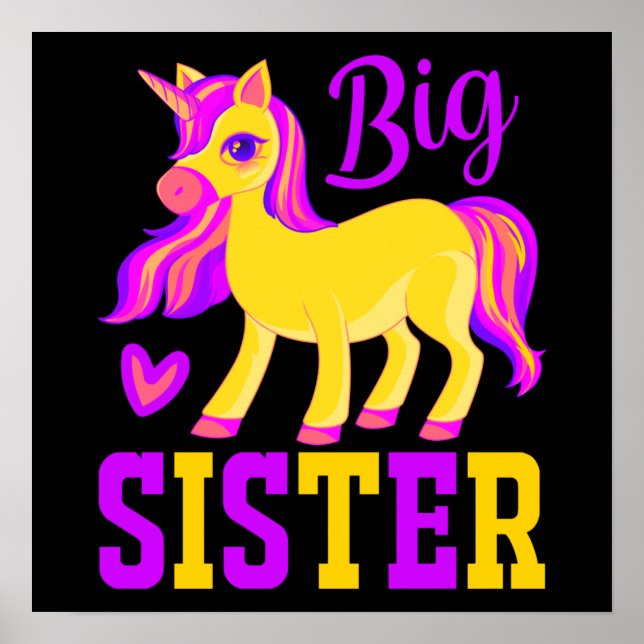 Big Sister Magic Unicorn Poster (Framsidan)