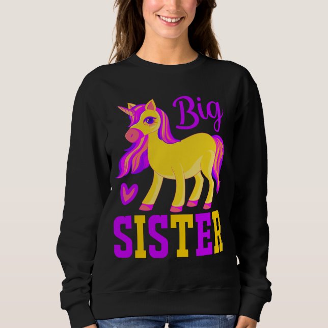 Big Sister Magic Unicorn T Shirt (Framsida)