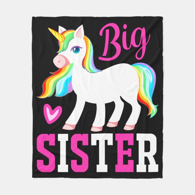 Big Sister Magic Unicorn w/ Rainbow Mane & Svan Fleecefilt (Framsidan)
