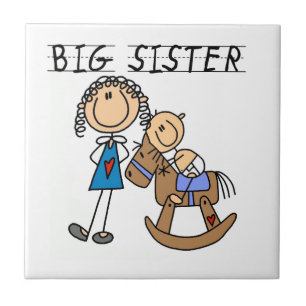 Big Sister med Baby Brother-gåvor Kakelplatta