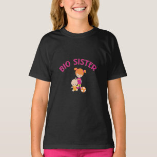 Big Sister med Baby Brother Proud Sister T-Shirt