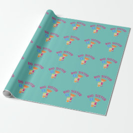 Big Sister med Baby Sister Mönster Gift Presentpapper