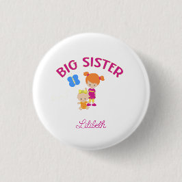 Big Sister med Baby Sister Personlig-knapp Knapp